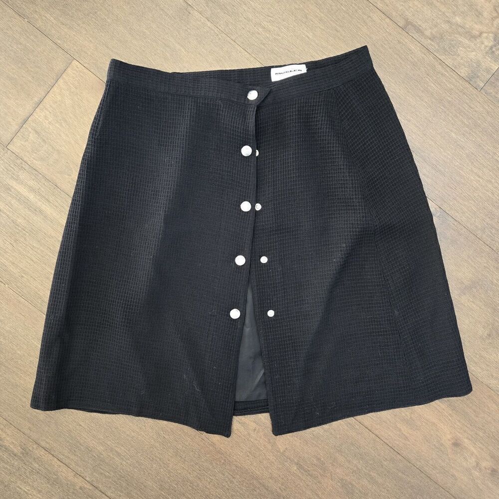 Thierry Mugler Vintage Black Mini Skirt Size 44 8